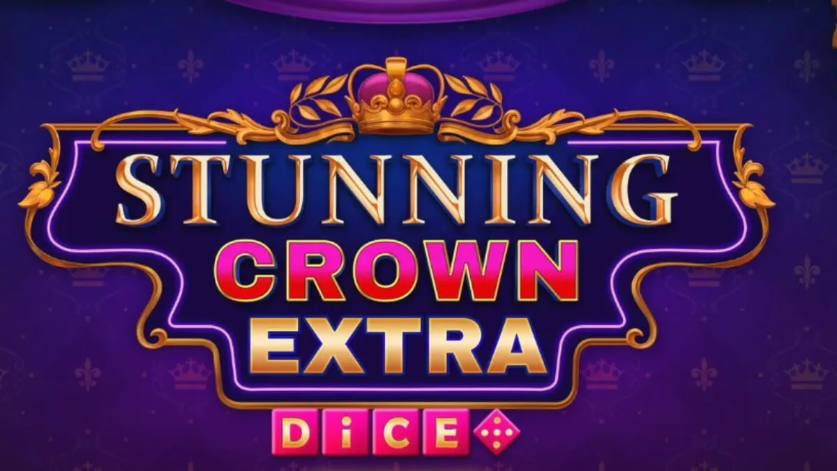 Tampilan visual slot Stunning Crown Extra Dice dengan tema kerajaan dan permata