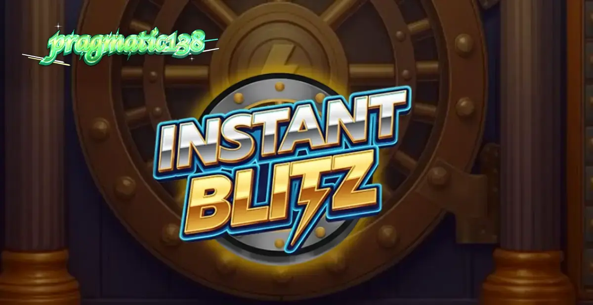 Tampilan antarmuka permainan slot Instant Blitz dengan tema brankas neon